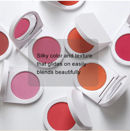 8-Color Private Label Blush Powder Custom Bulk Cute Cheek Blusher White Tube Single Color Rouge Powdering Pigment Face Makeup