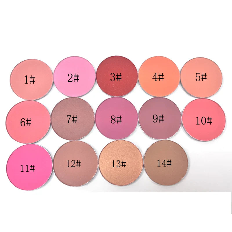 Custom 6colors Nude Blush Powder Matte Natural Cheek Tint Brighten Easy To Colored Face Waterproof Soft Female Makeup Bulk