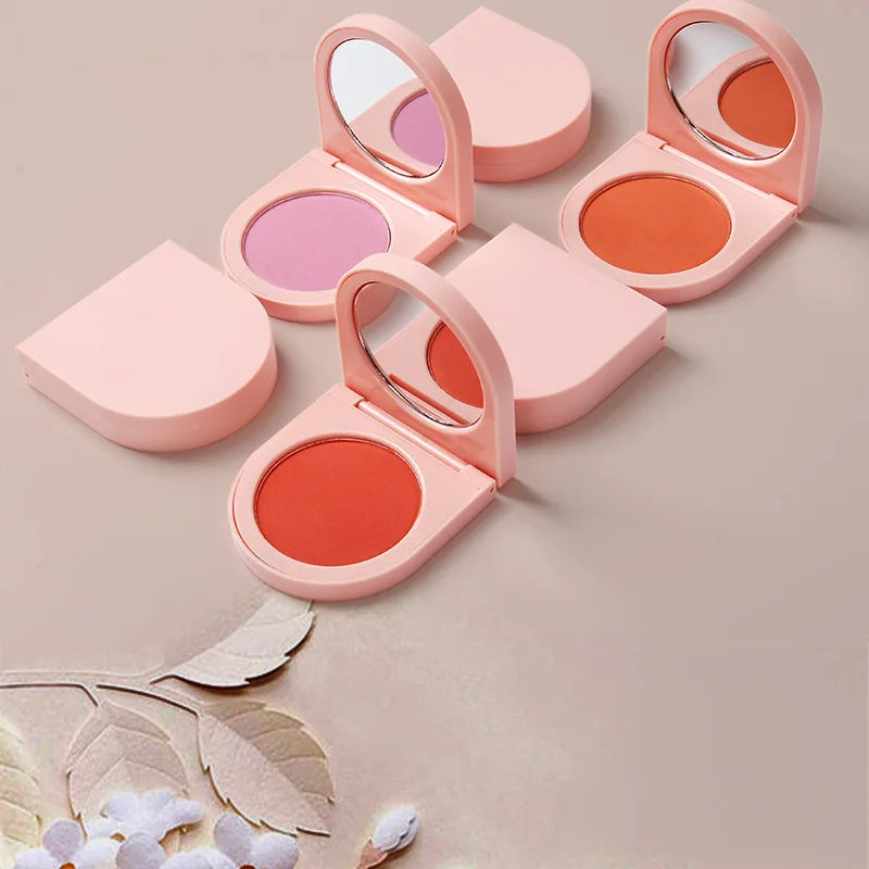 Blush Makeup Palette Custom Logo Mineral Powder Long-lasting Natural Cheek Contour Tint Peach Pink Face Blusher Cosmetics Bulk